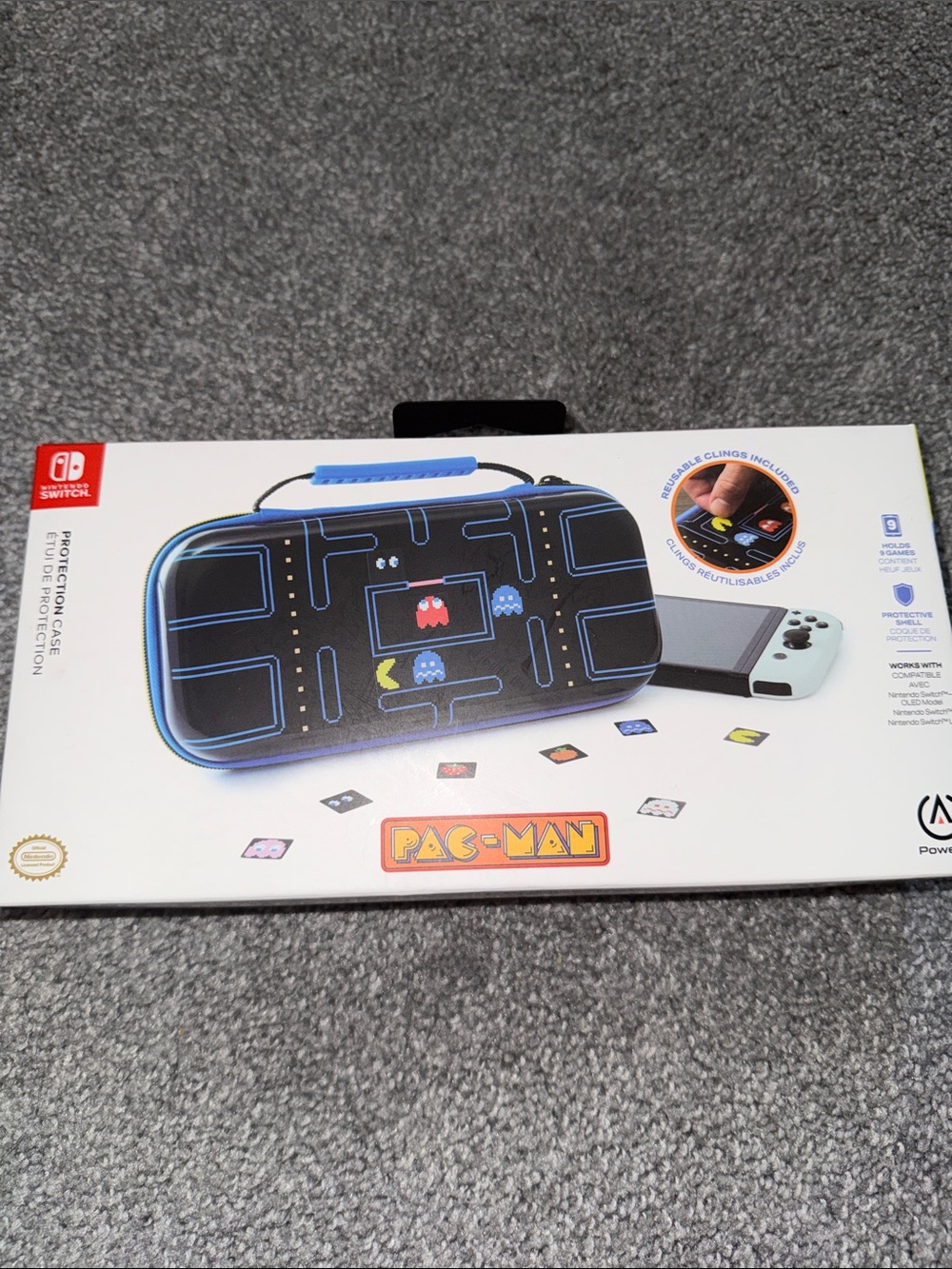 Nintendo Switch PAC-MAN Protective Carry Case - Black/Blue